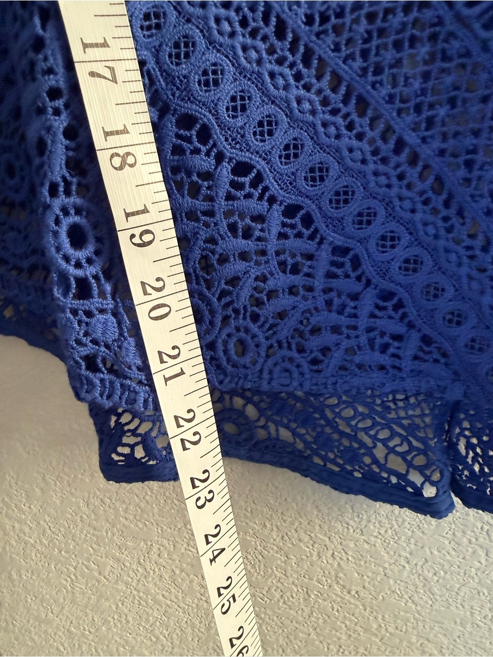 Anthropologie Blue Tassel Crochet Peplum Blouse in Royal Blue NWOT - Picture 6 of 6